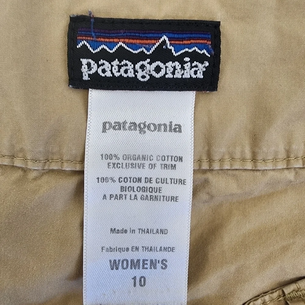 Patagonia Cotton Tan Hiking Shorts Size 10